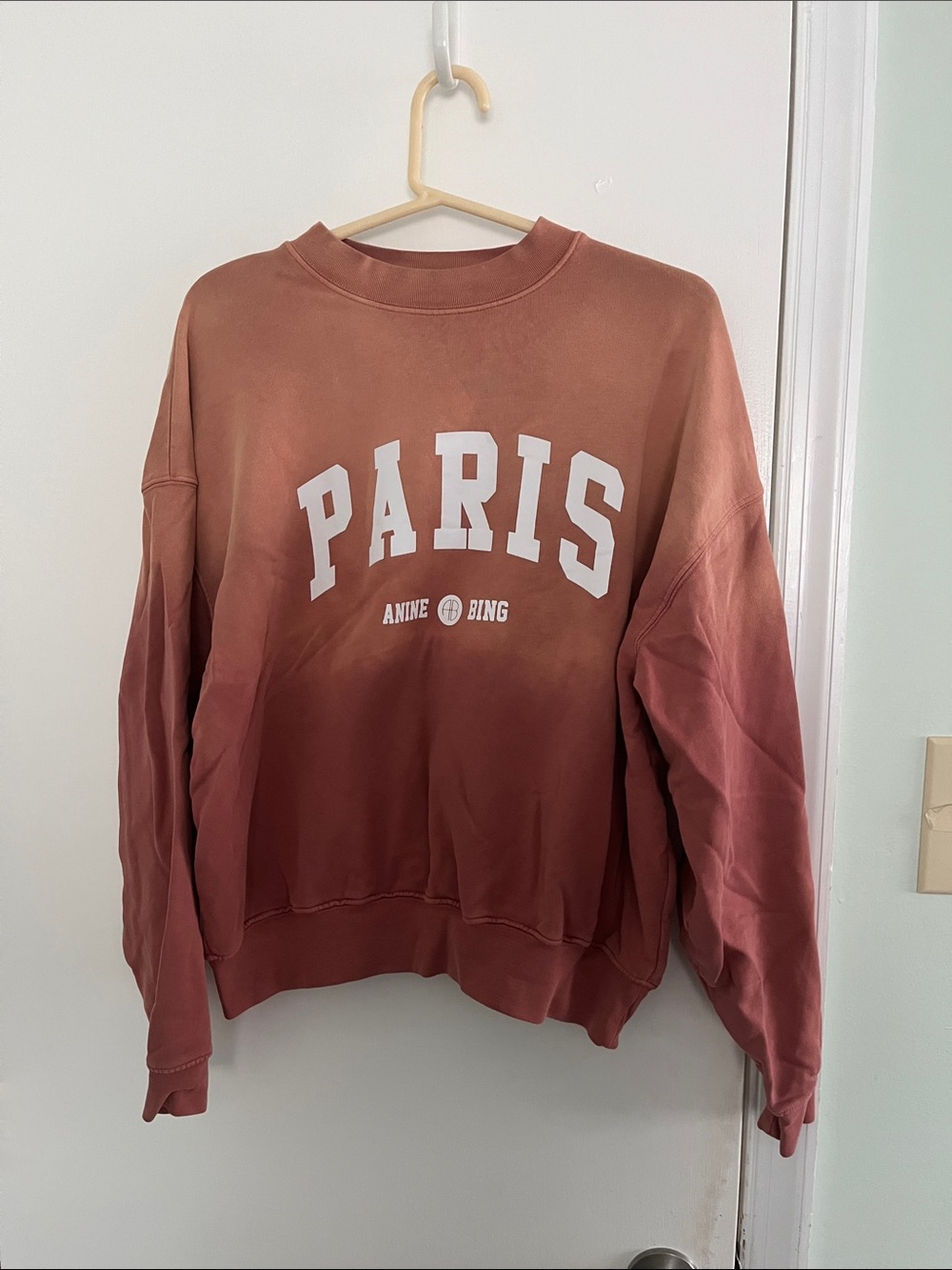 Anine Bing PARIS Crewneck Sweatshirt - Pink Ombre
